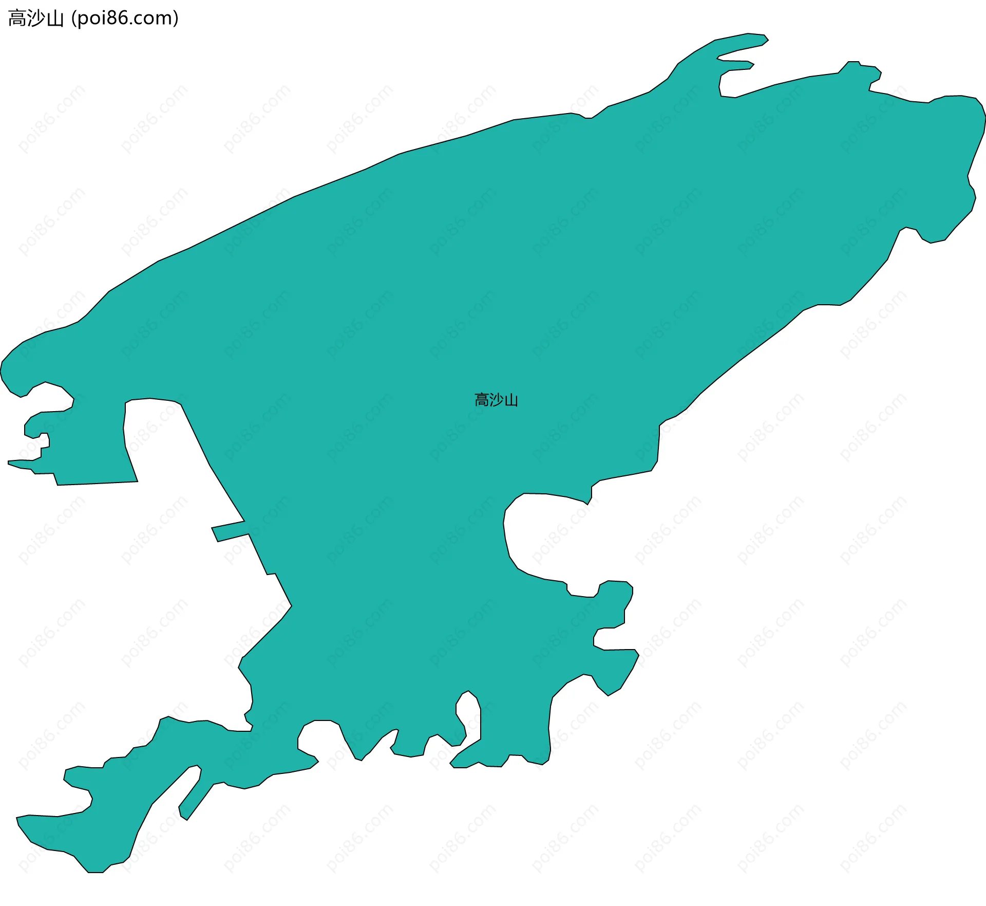 高沙山边界地图