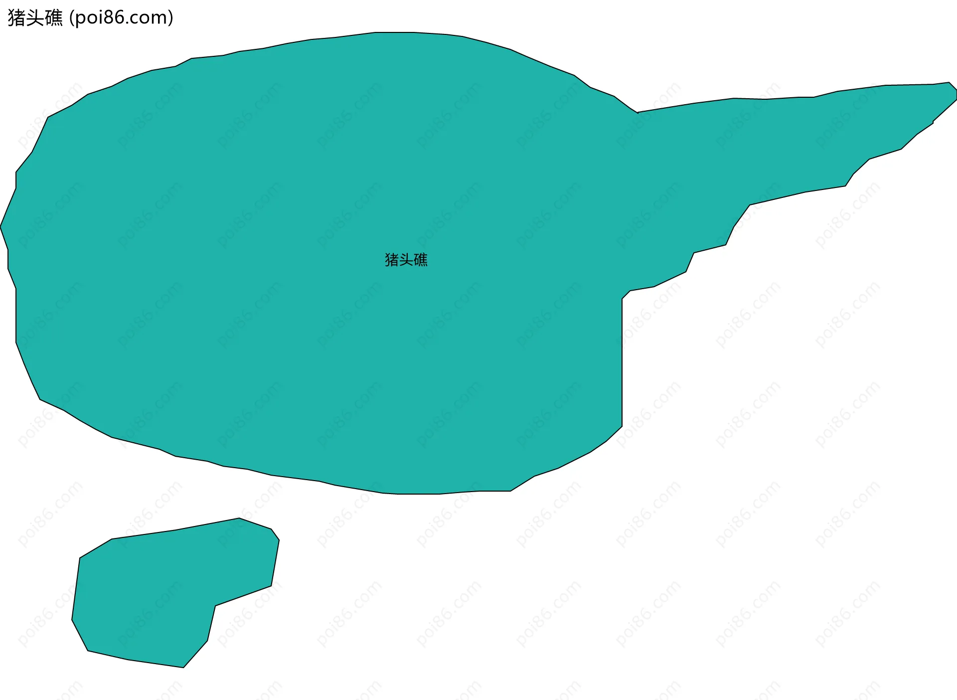 猪头礁边界地图