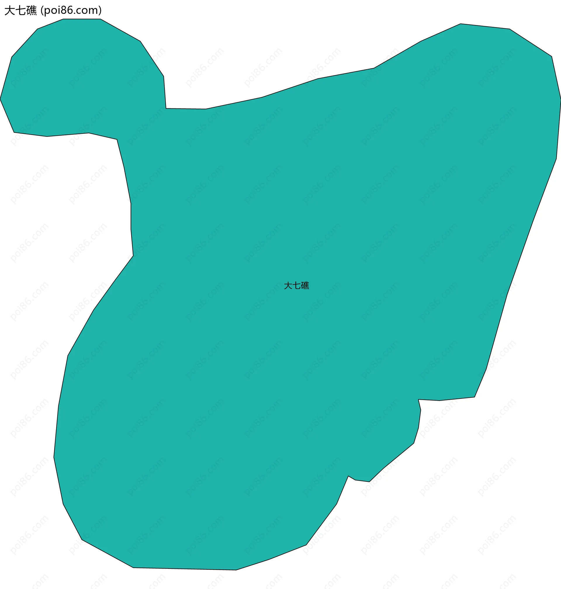 大七礁边界地图