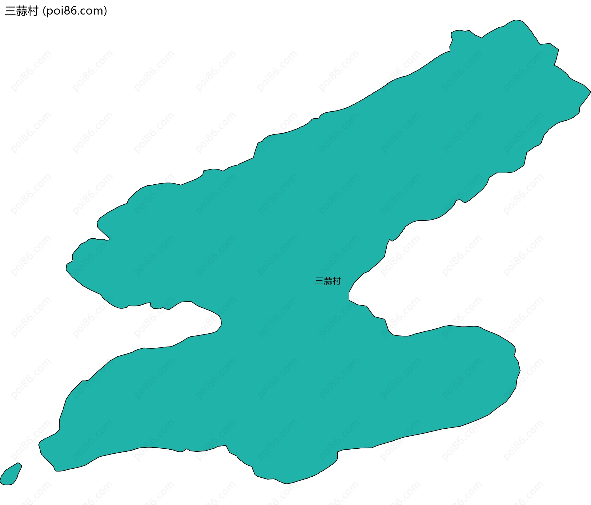 三蒜村边界地图
