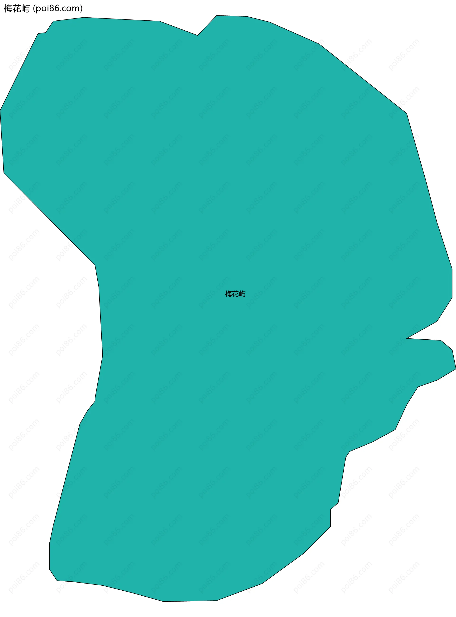 梅花屿边界地图