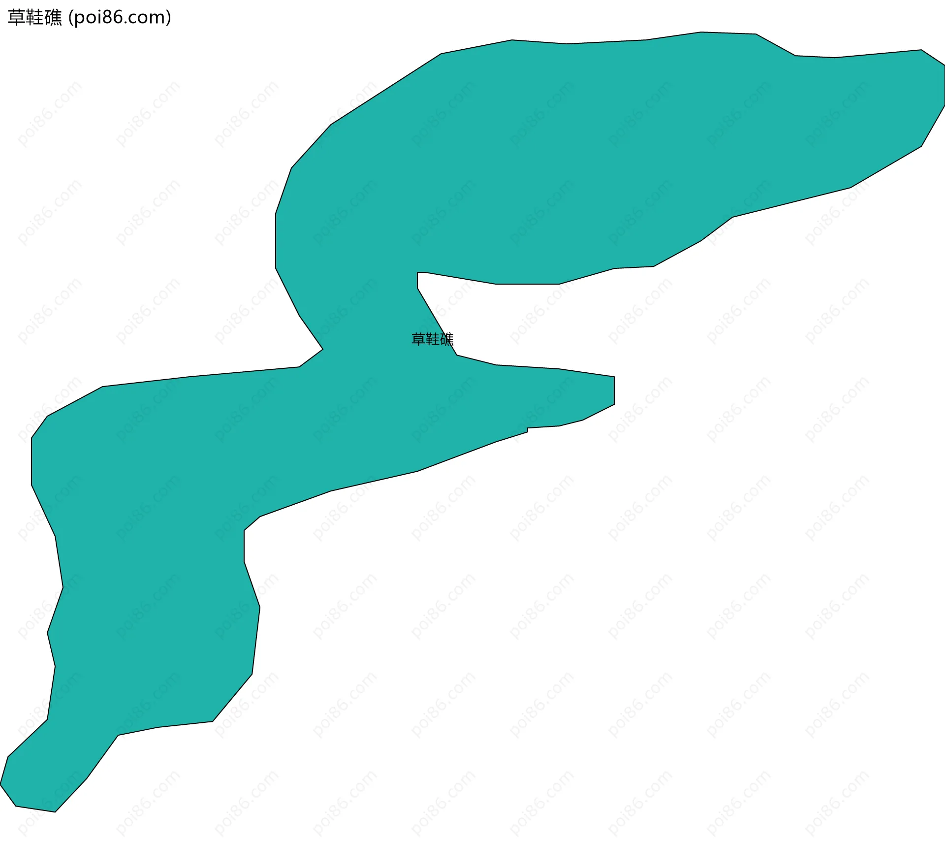 草鞋礁边界地图