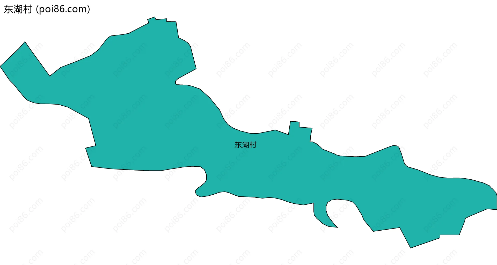 东湖村边界地图