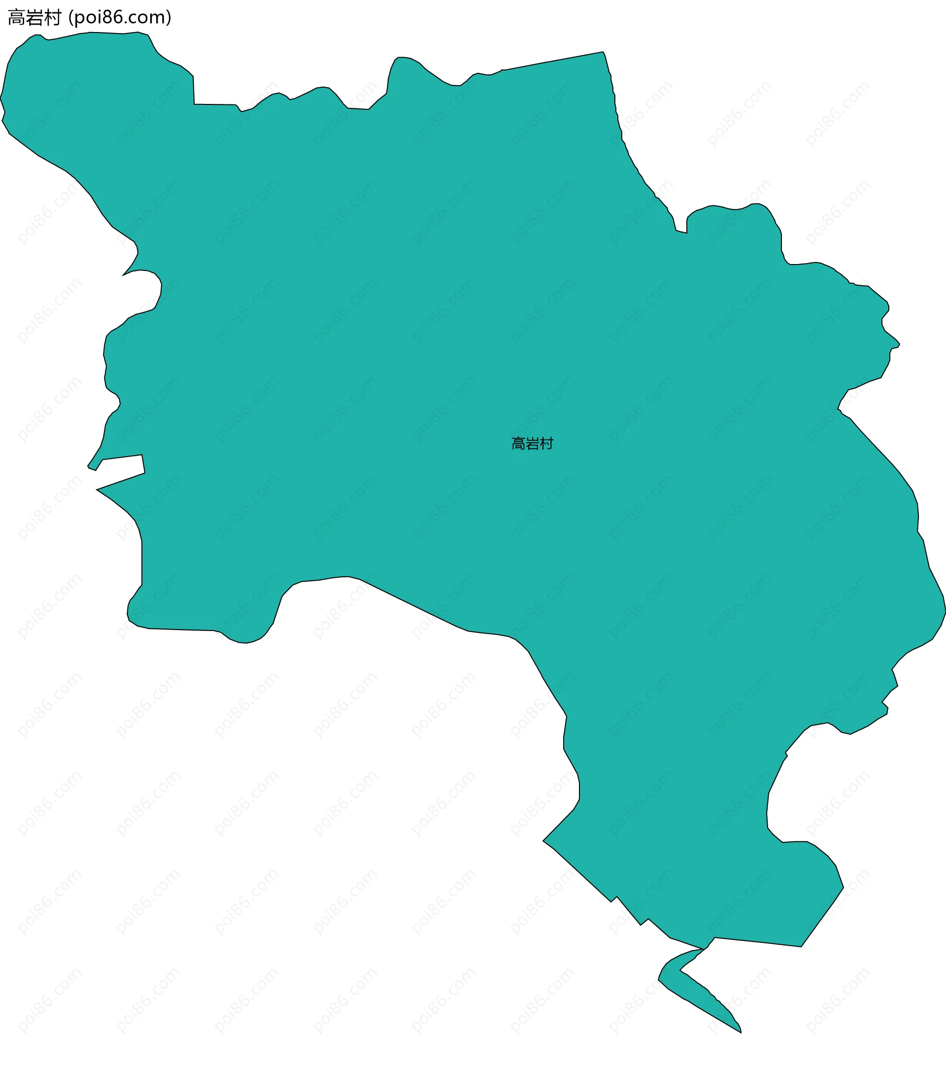 高岩村边界地图