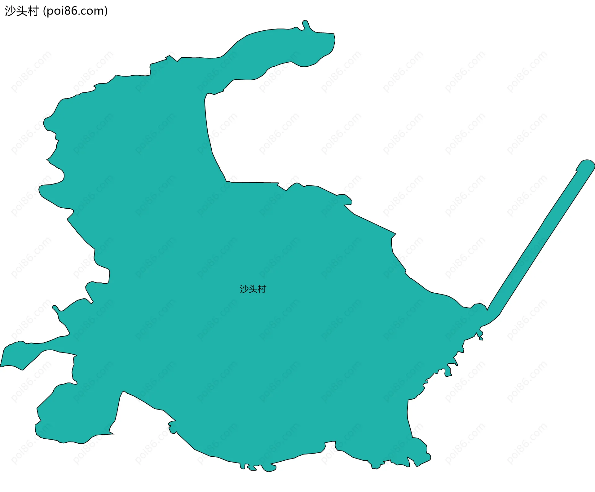 沙头村边界地图
