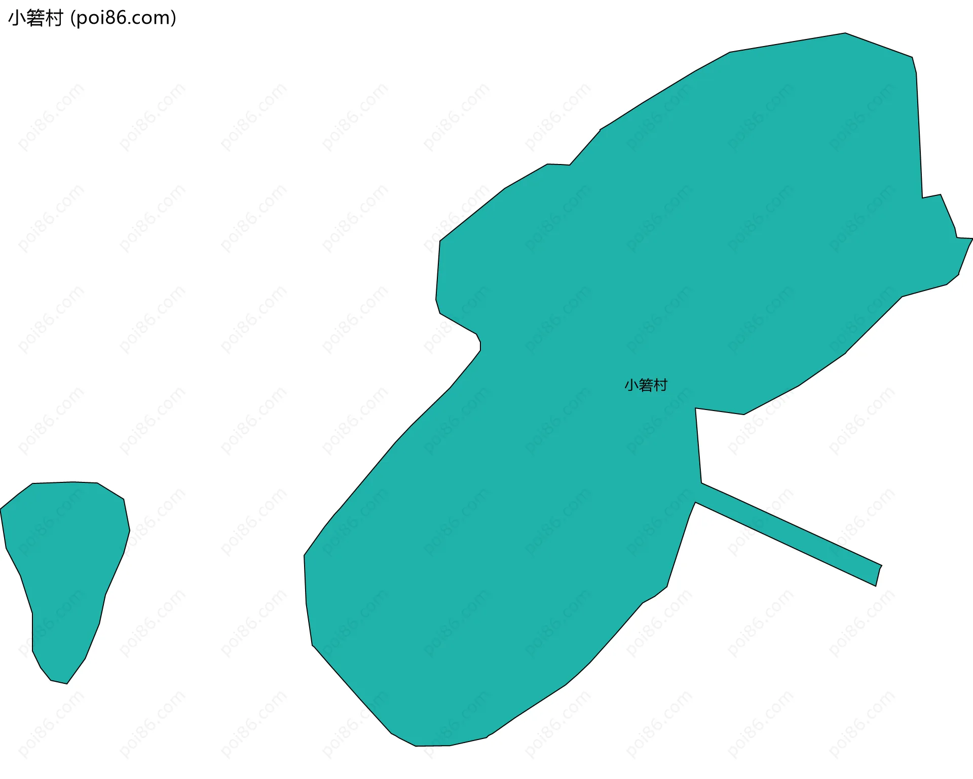 小箬村边界地图