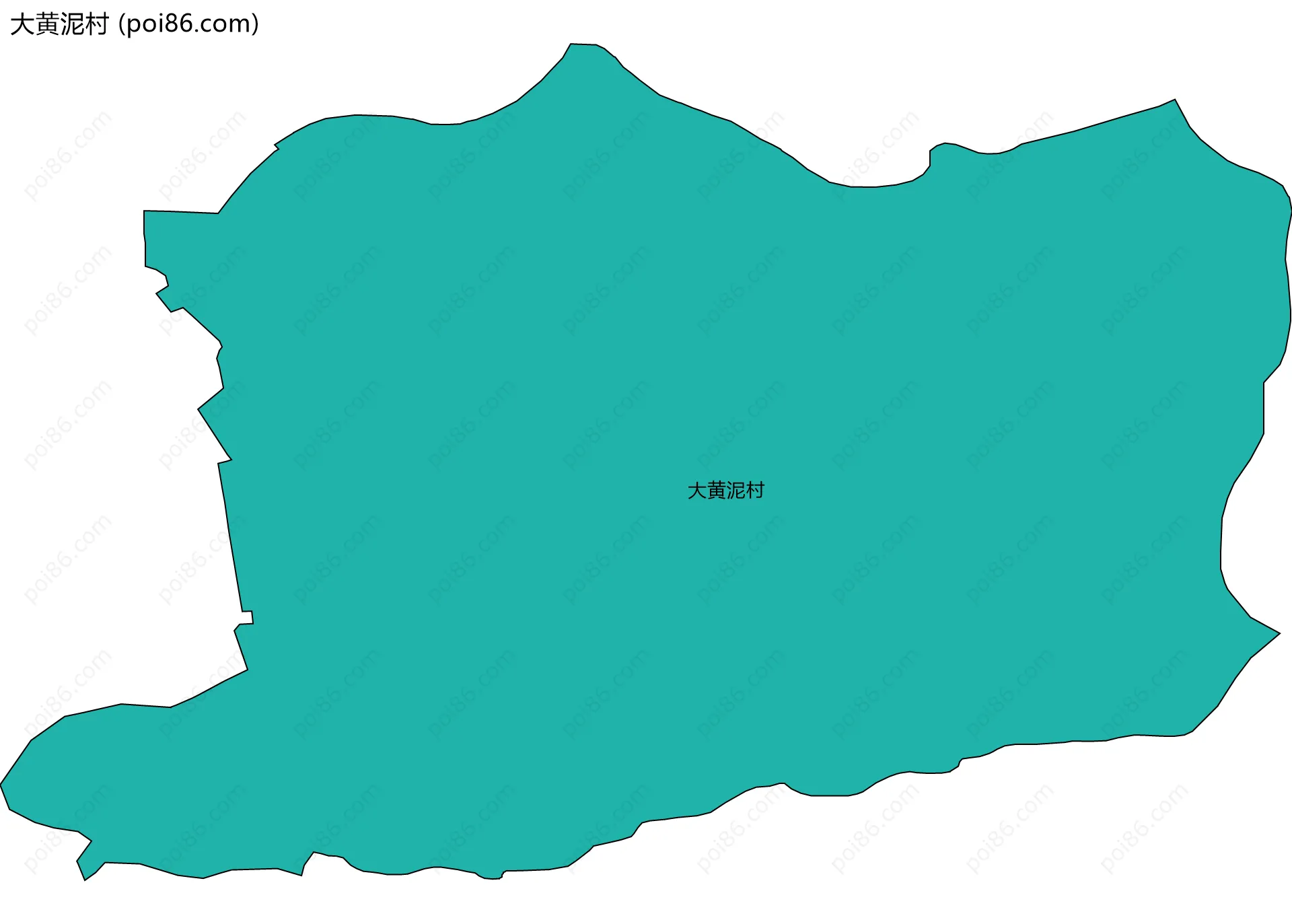 大黄泥村边界地图
