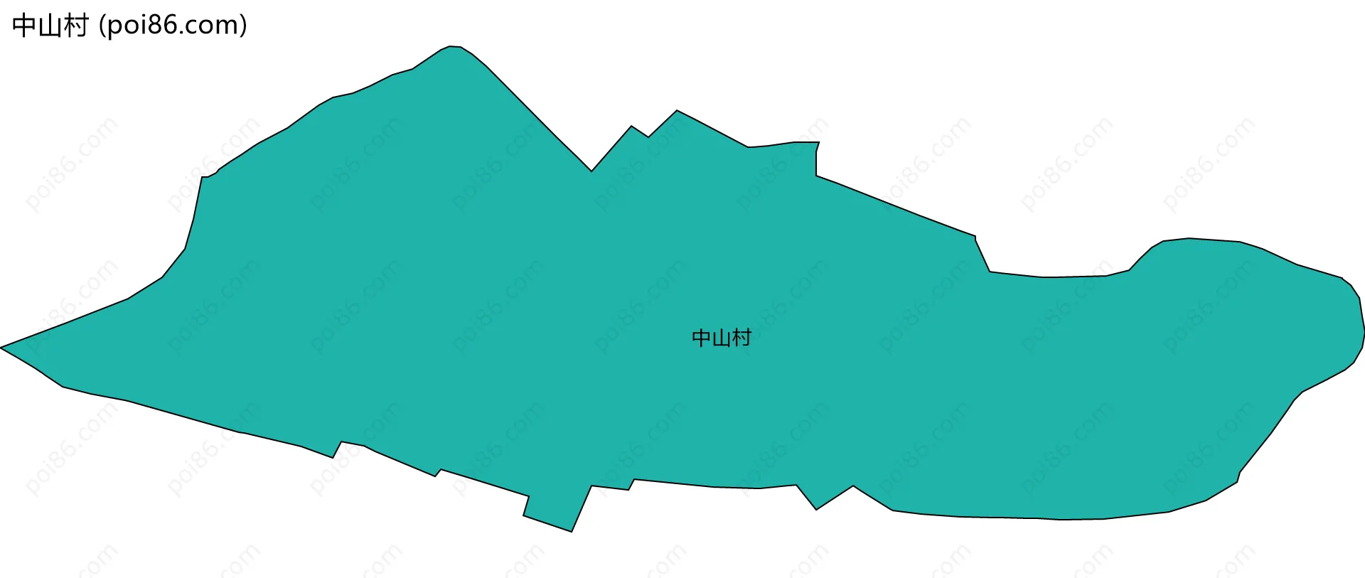 中山村边界地图