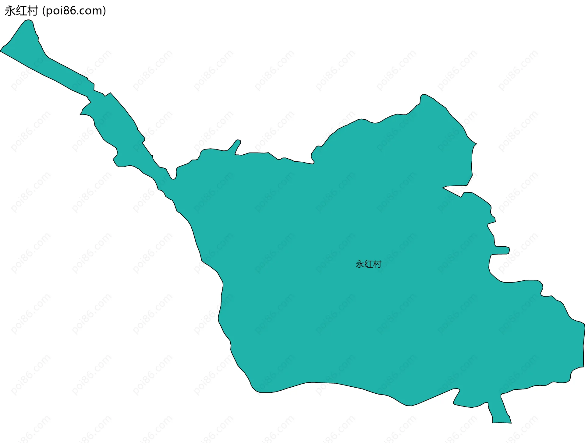 永红村边界地图