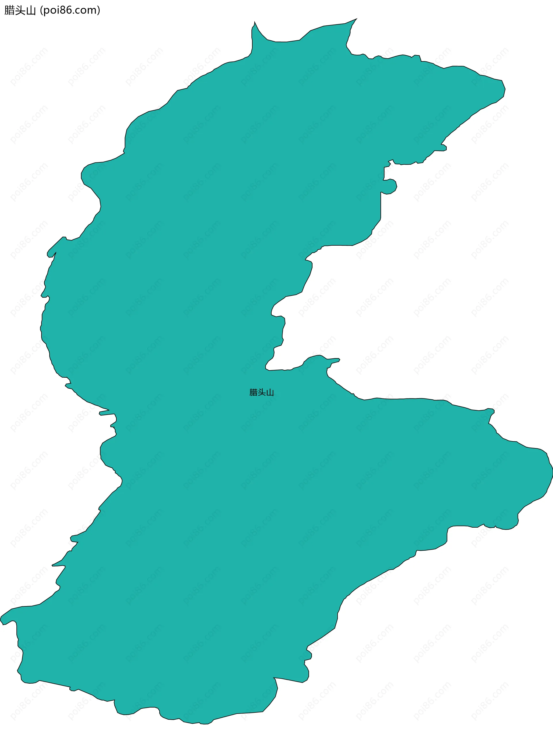 腊头山边界地图