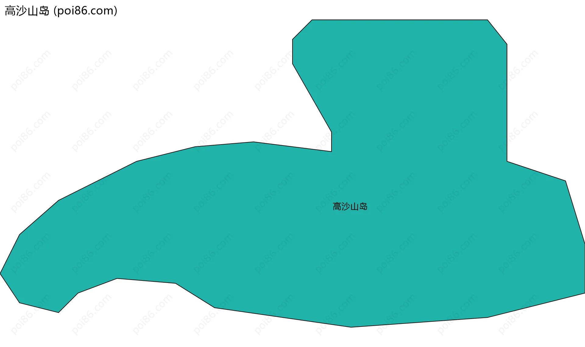 高沙山岛边界地图