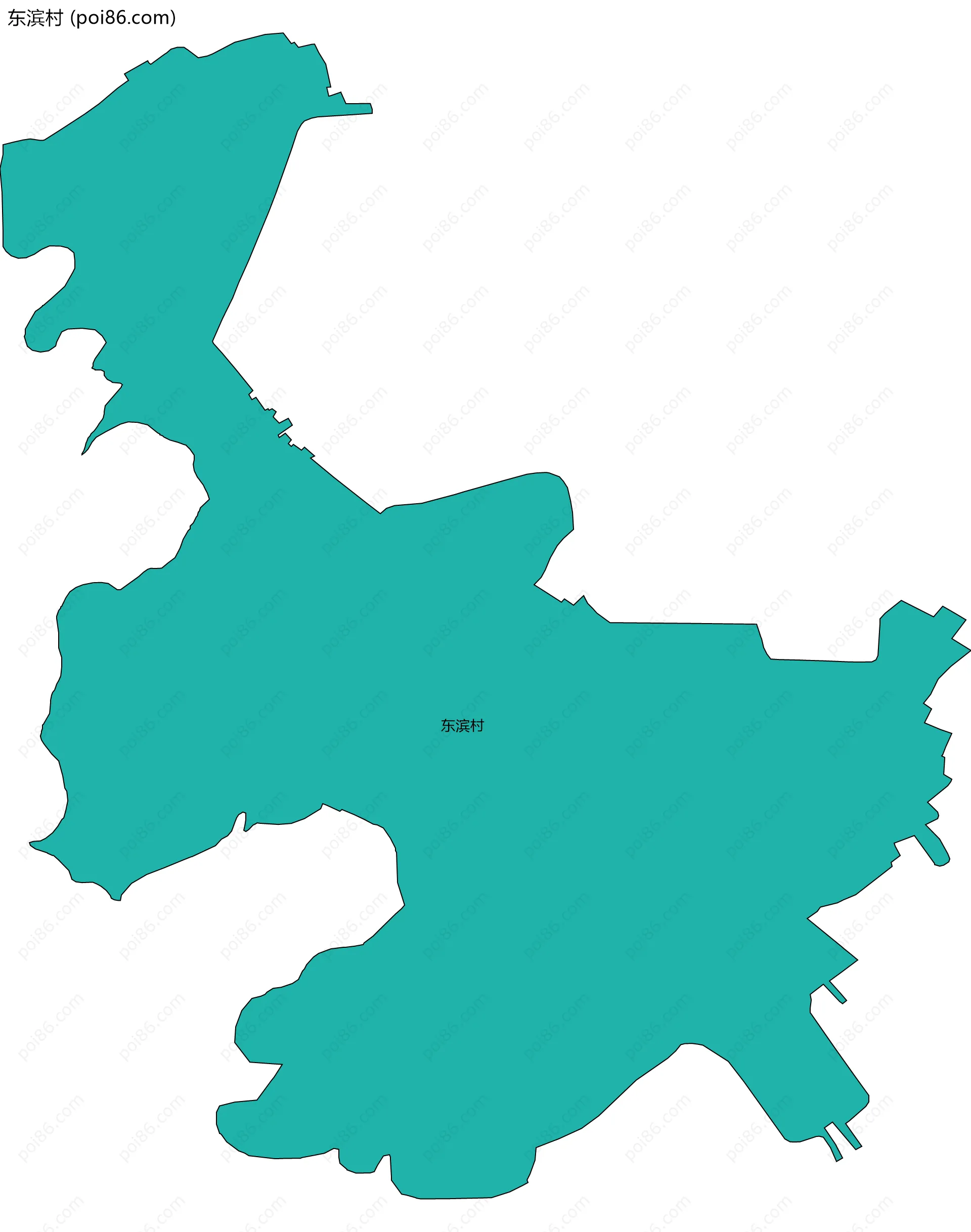 东滨村边界地图