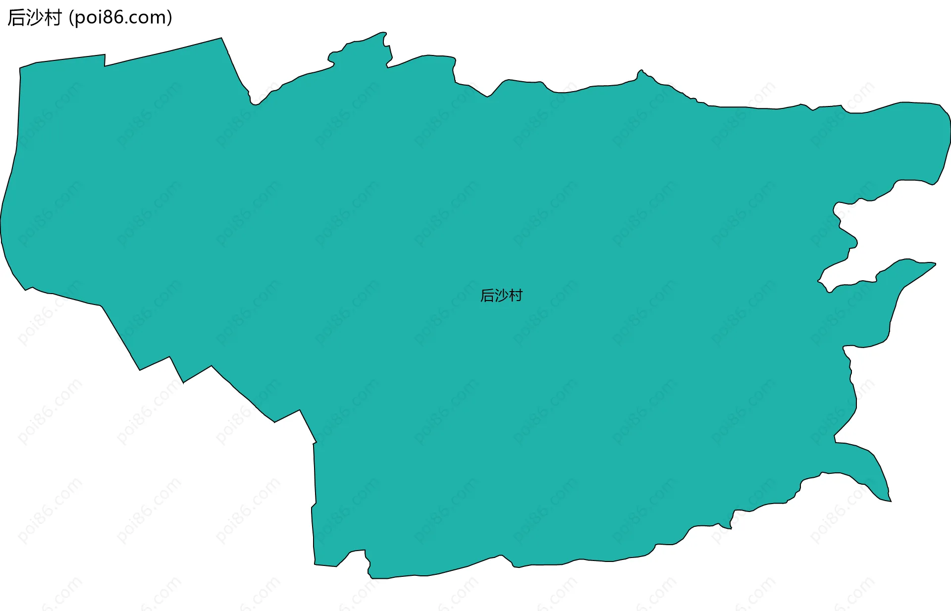 后沙村边界地图