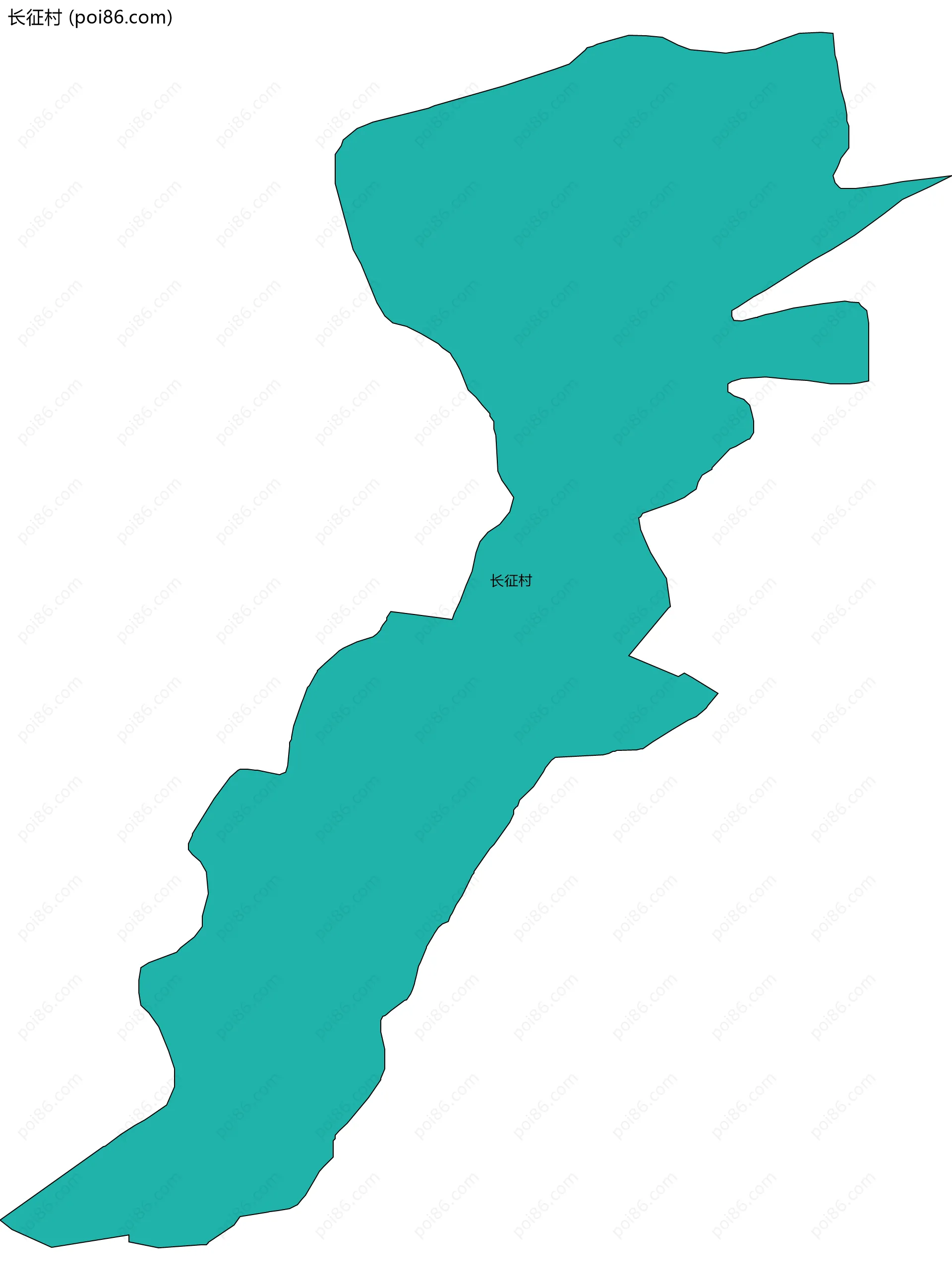 长征村边界地图