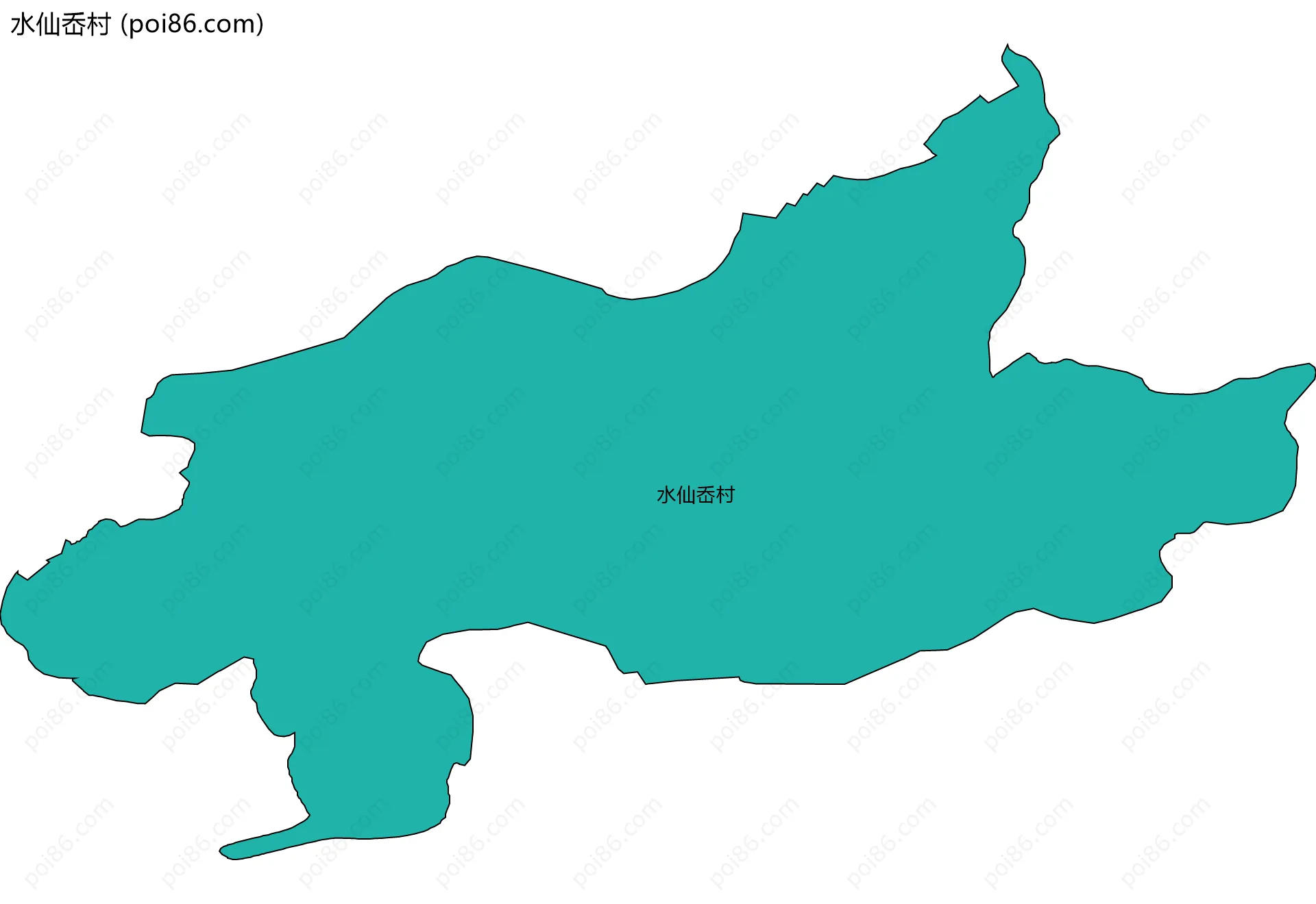 水仙岙村边界地图