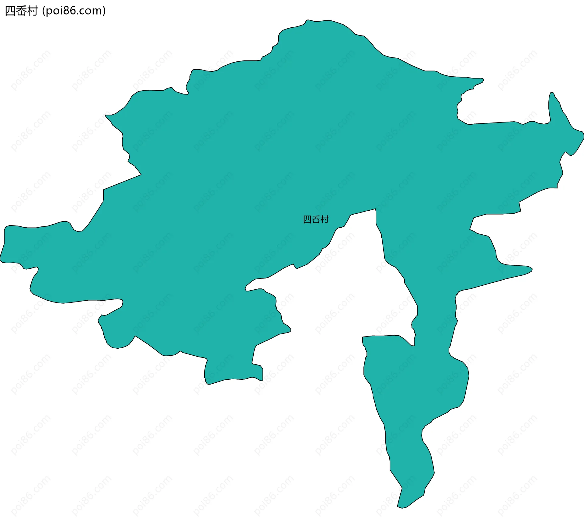 四岙村边界地图