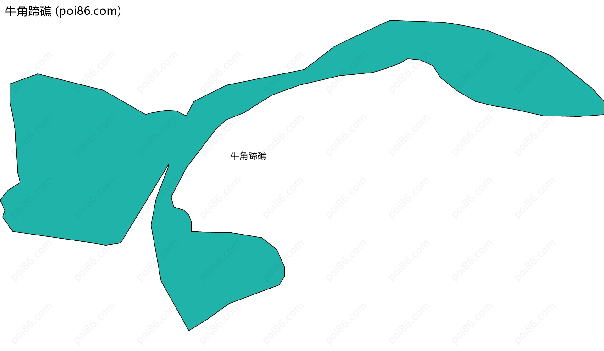 牛角蹄礁边界地图