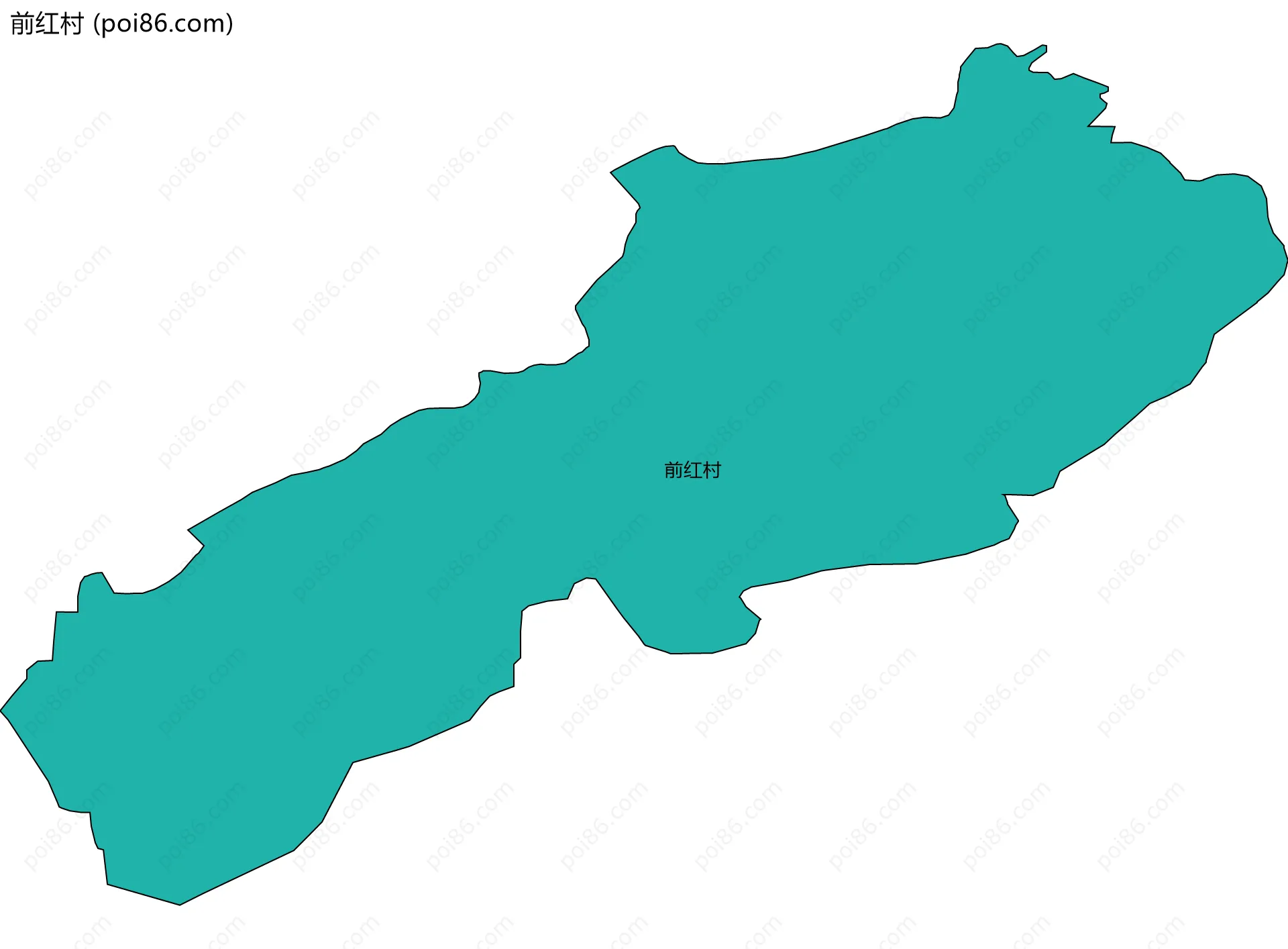 前红村边界地图