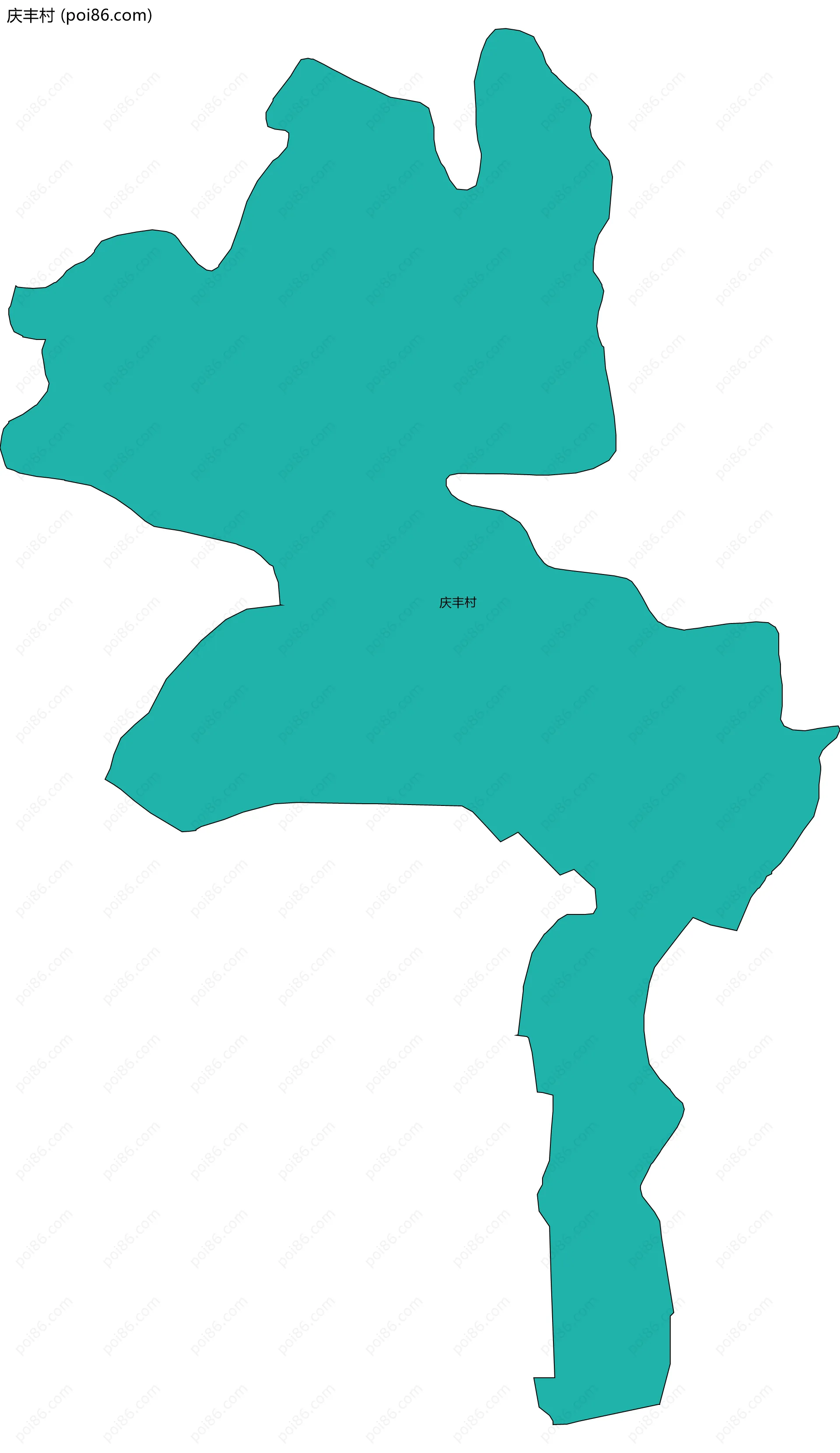 庆丰村边界地图