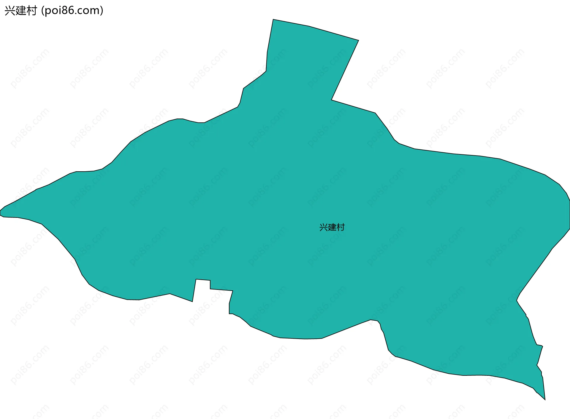 兴建村边界地图