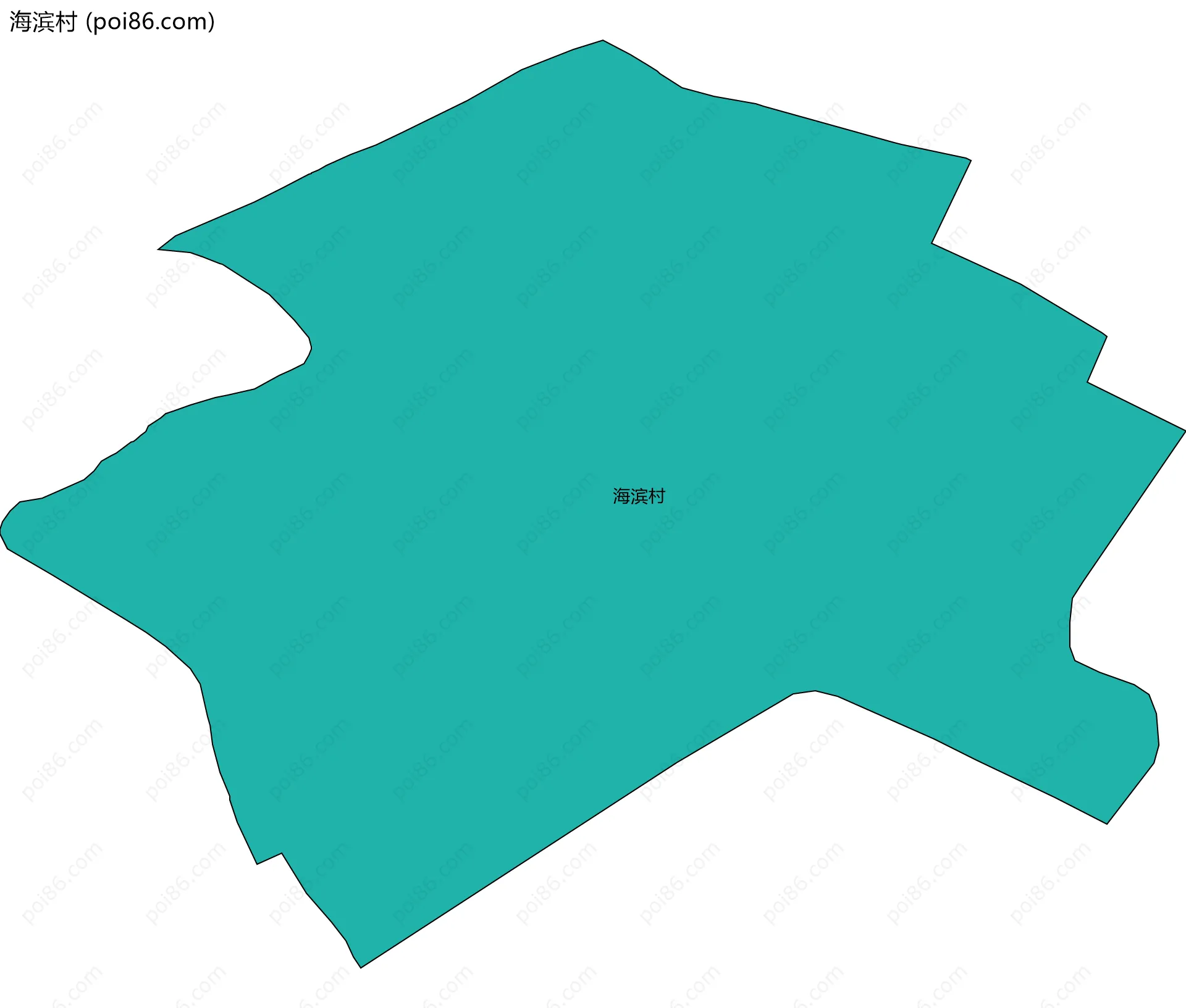 海滨村边界地图