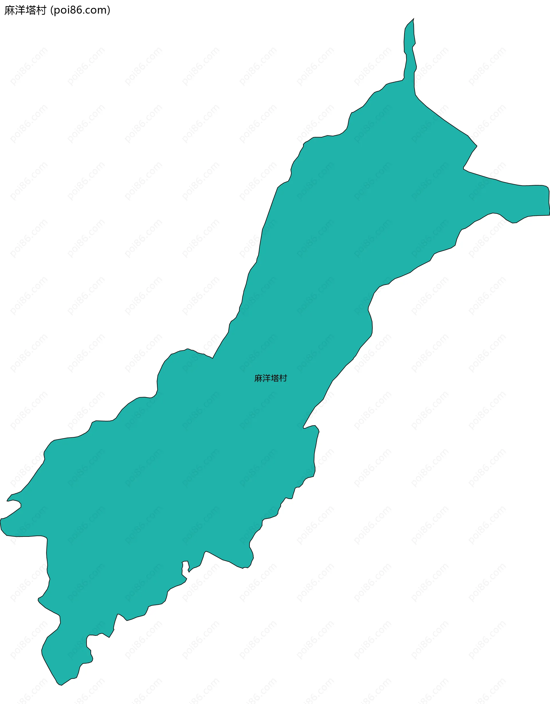 麻洋塔村边界地图