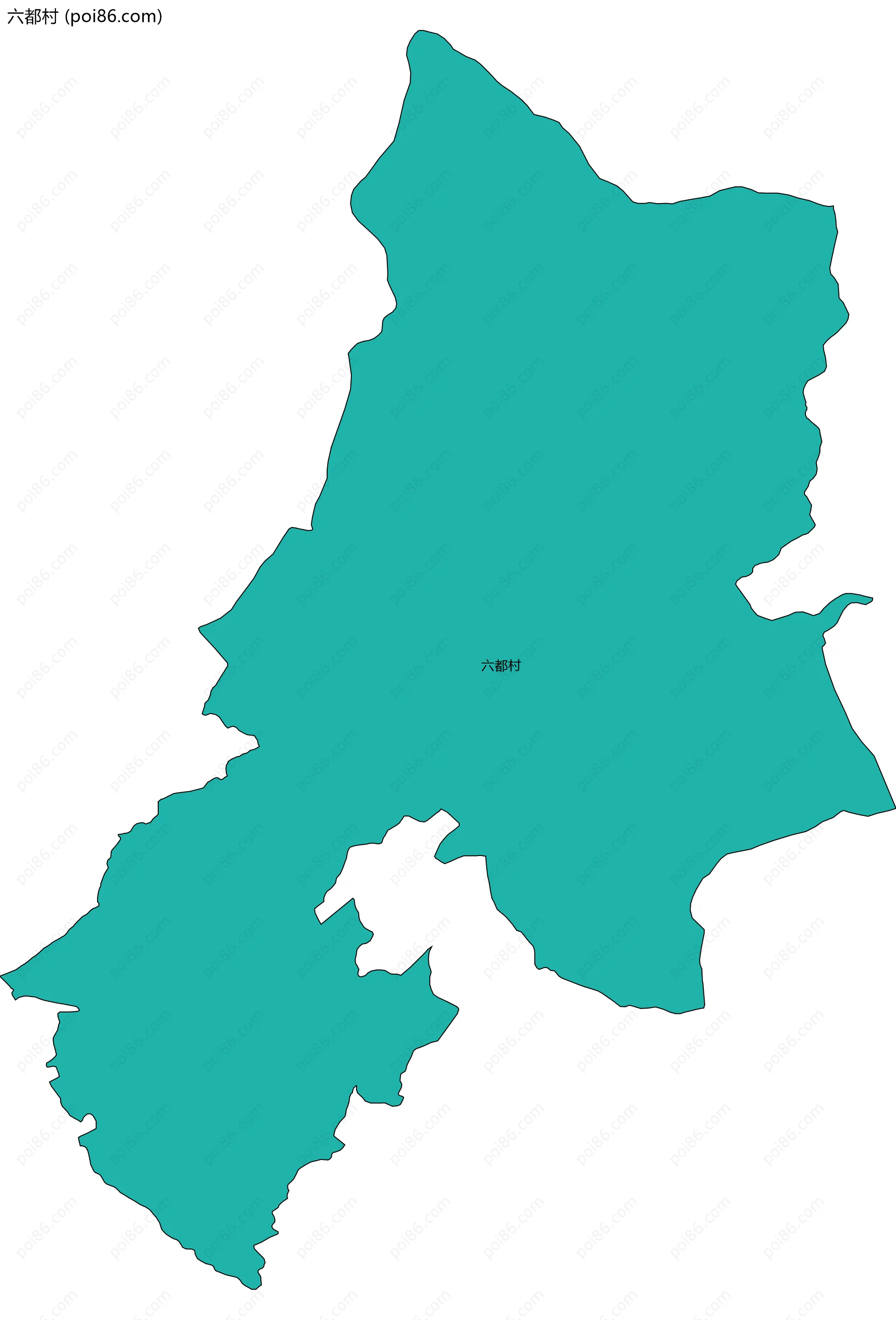 六都村边界地图