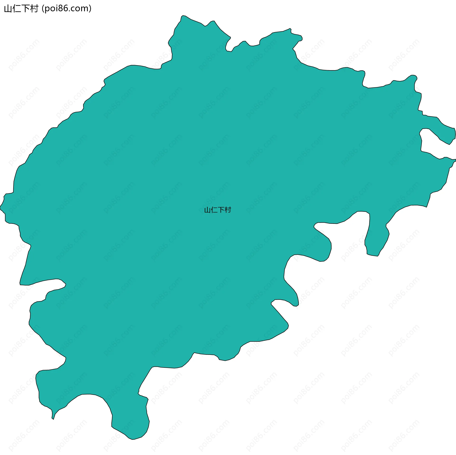 山仁下村边界地图