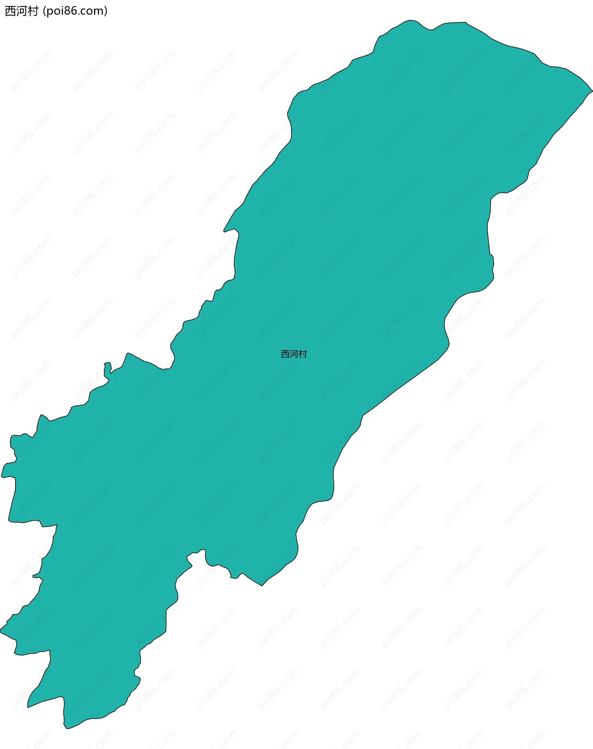 西河村边界地图