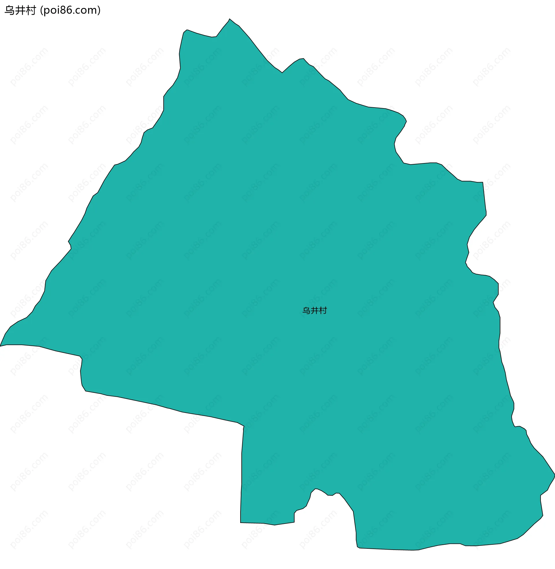 乌井村边界地图