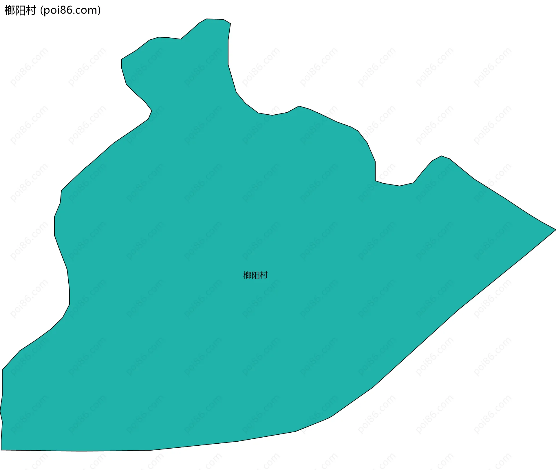 榔阳村边界地图