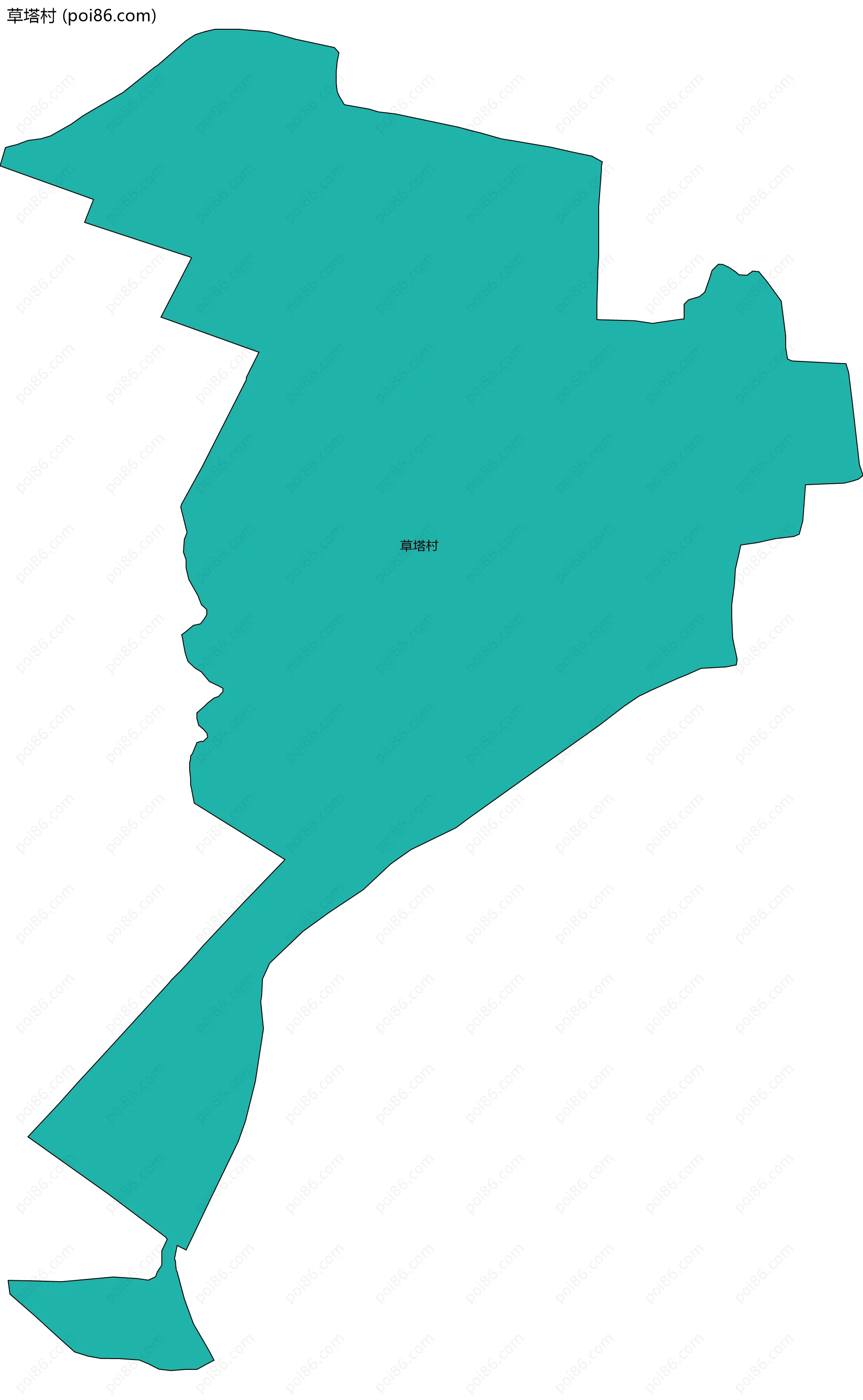 草塔村边界地图