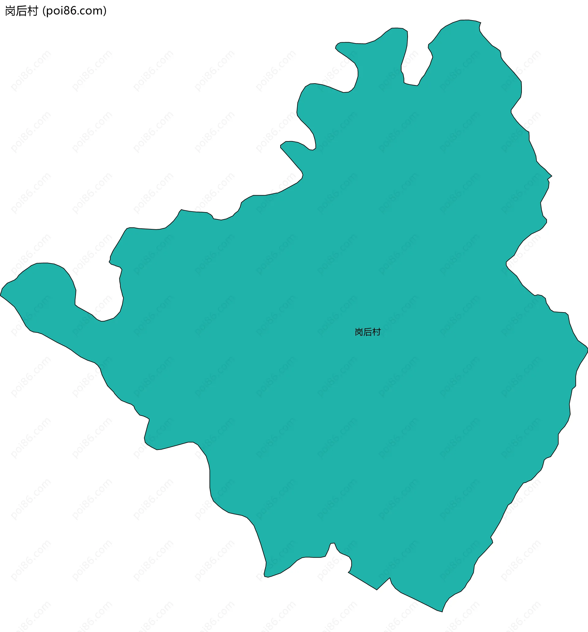 岗后村边界地图