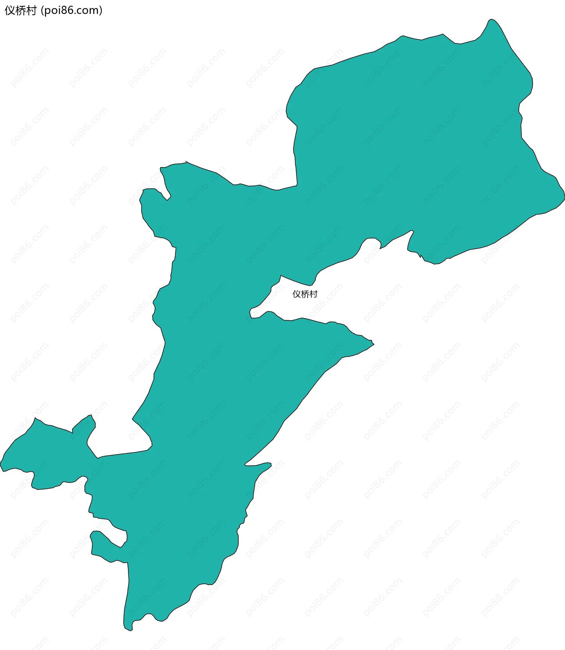 仪桥村边界地图