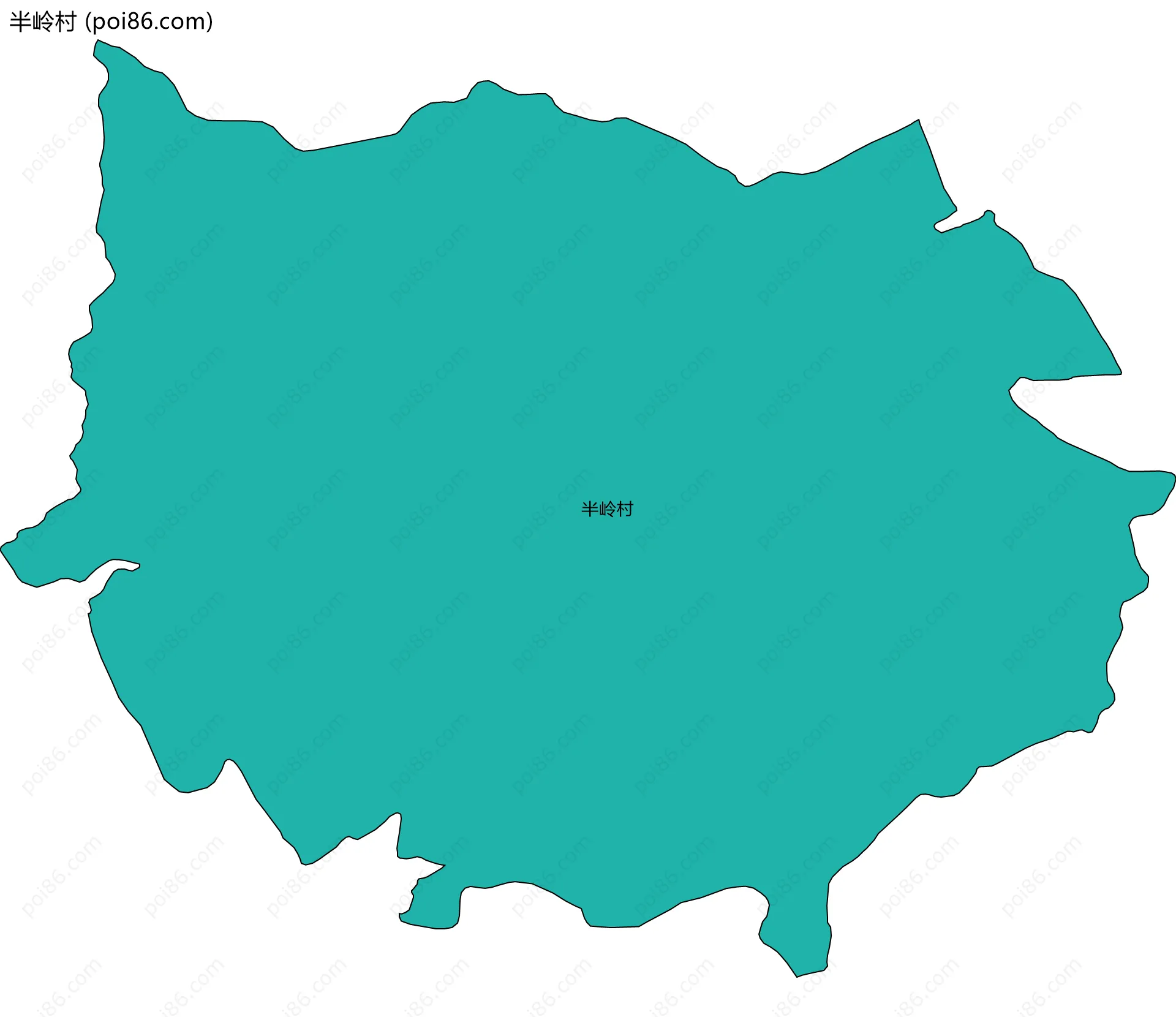 半岭村边界地图