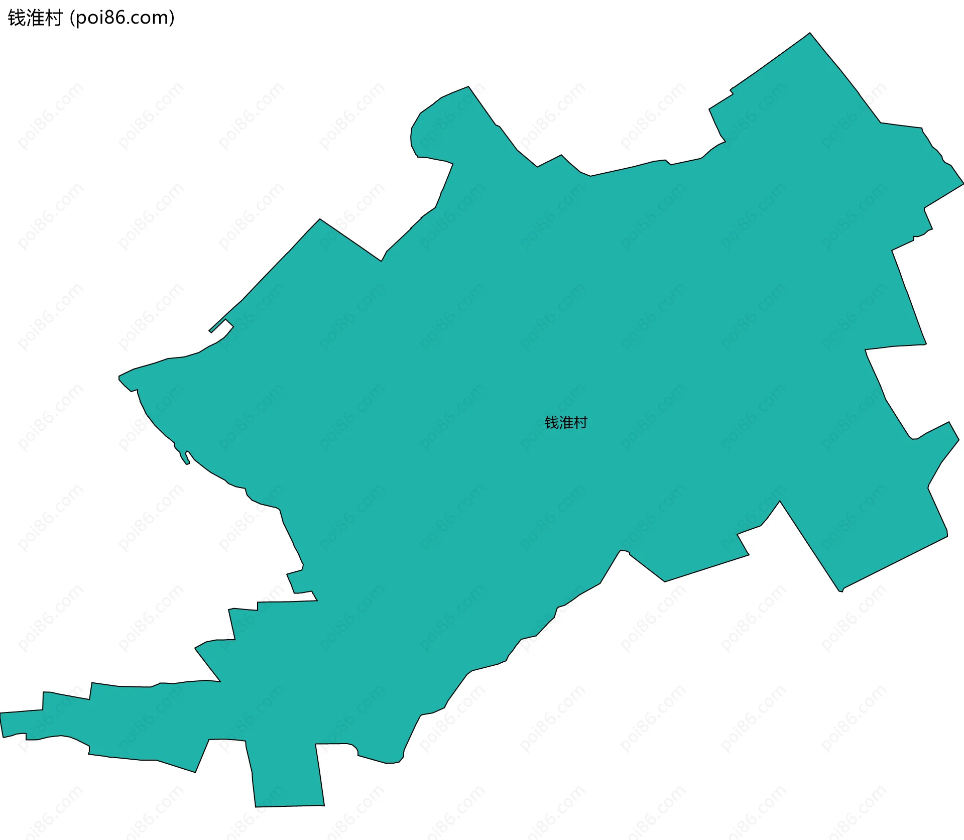 钱淮村边界地图