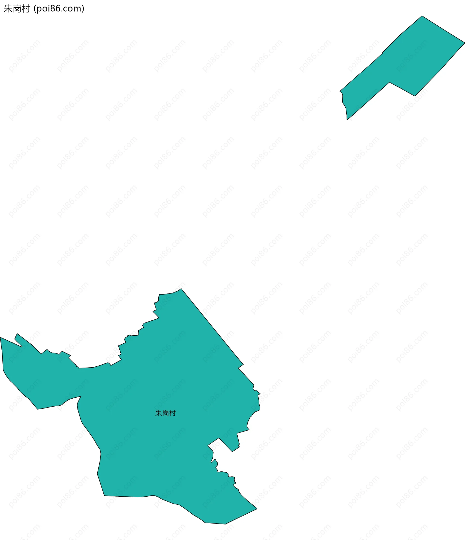 朱岗村边界地图