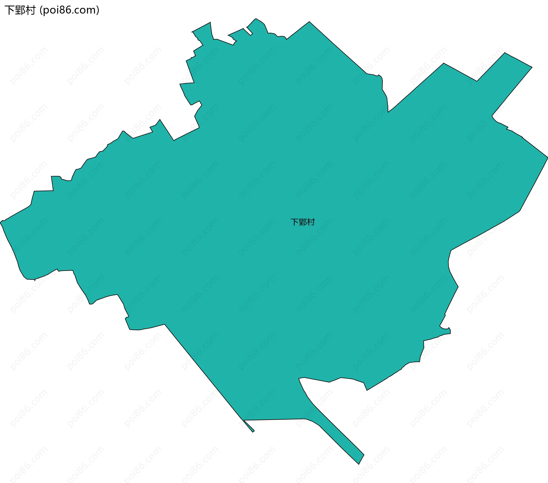 下郢村边界地图