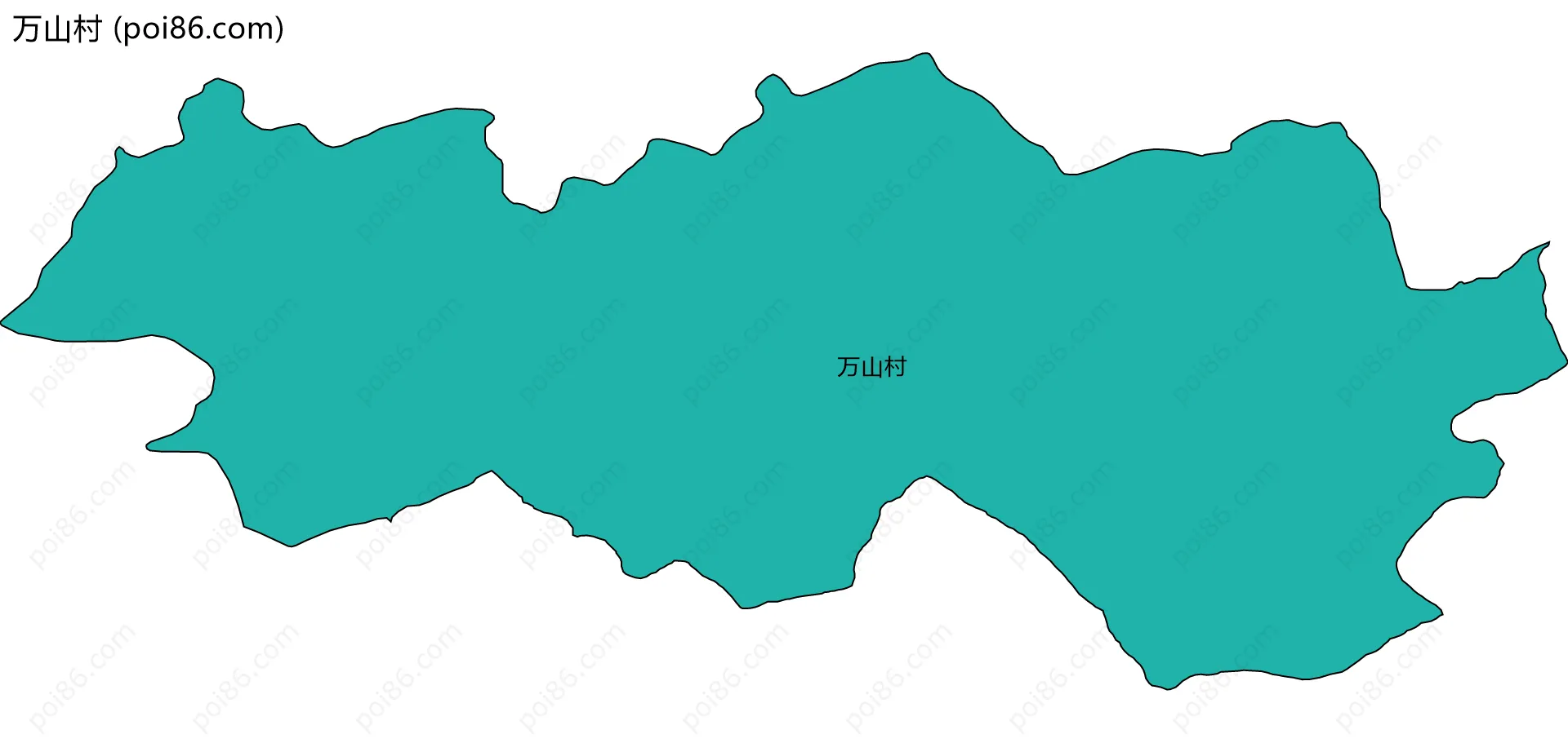 万山村边界地图