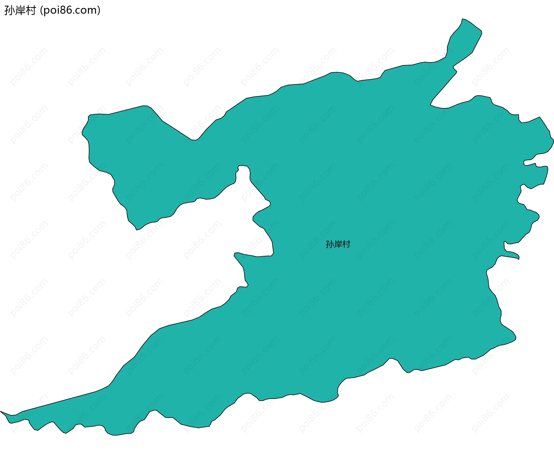 孙岸村边界地图