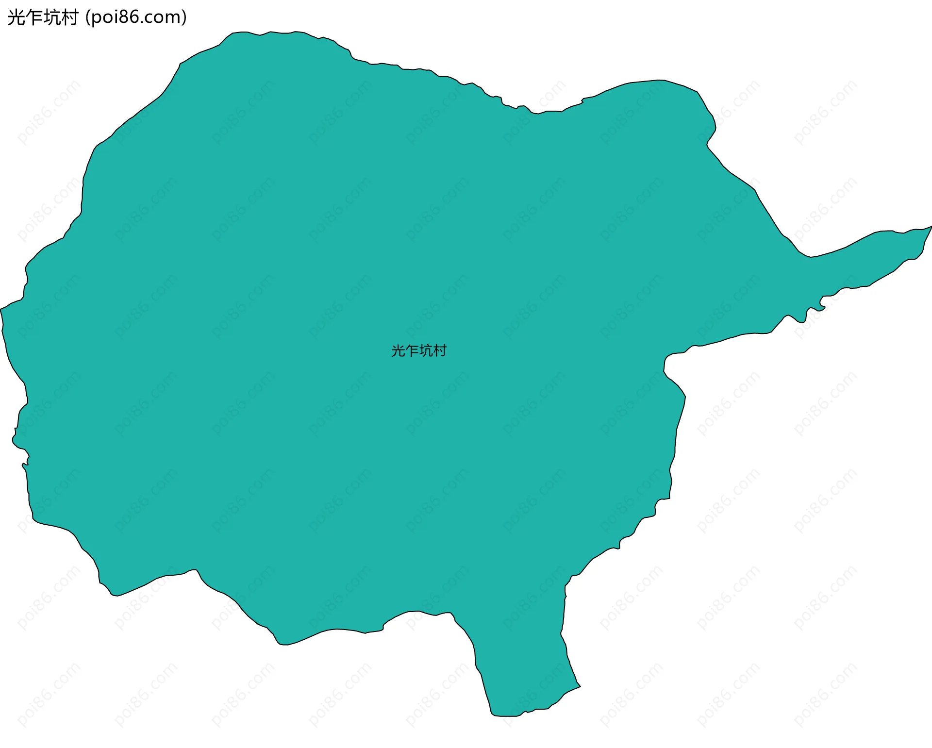 光乍坑村边界地图