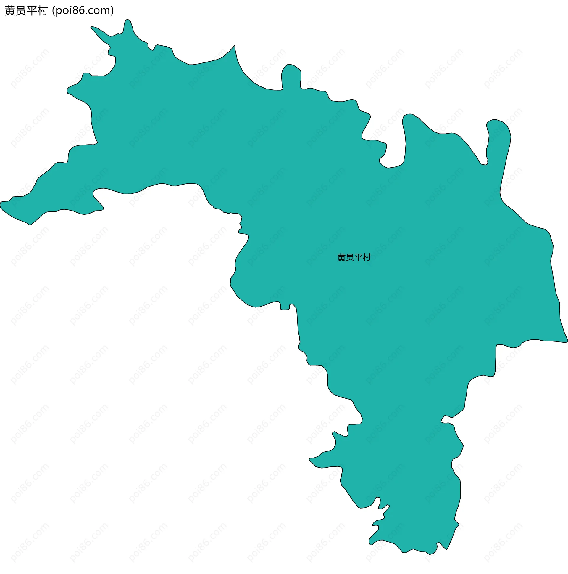黄员平村边界地图