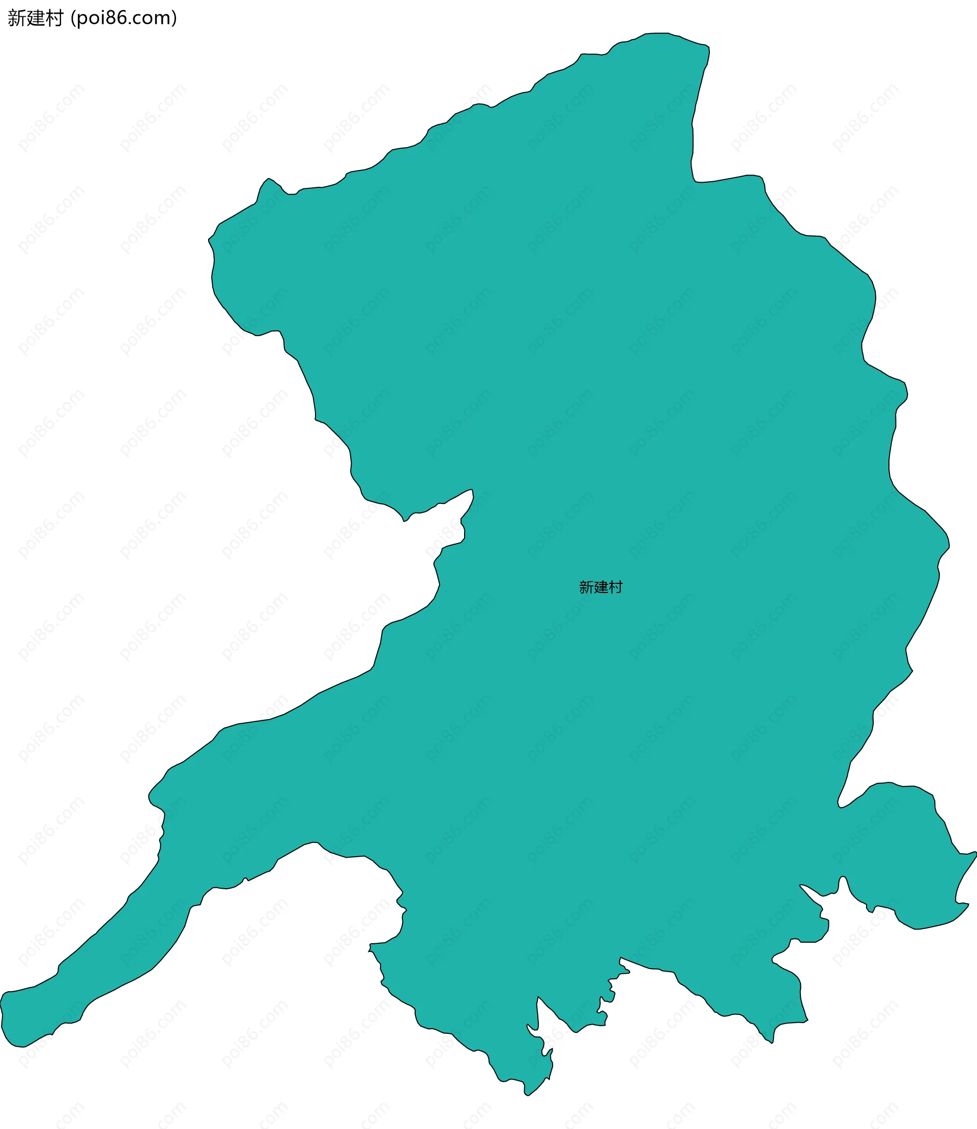 新建村边界地图