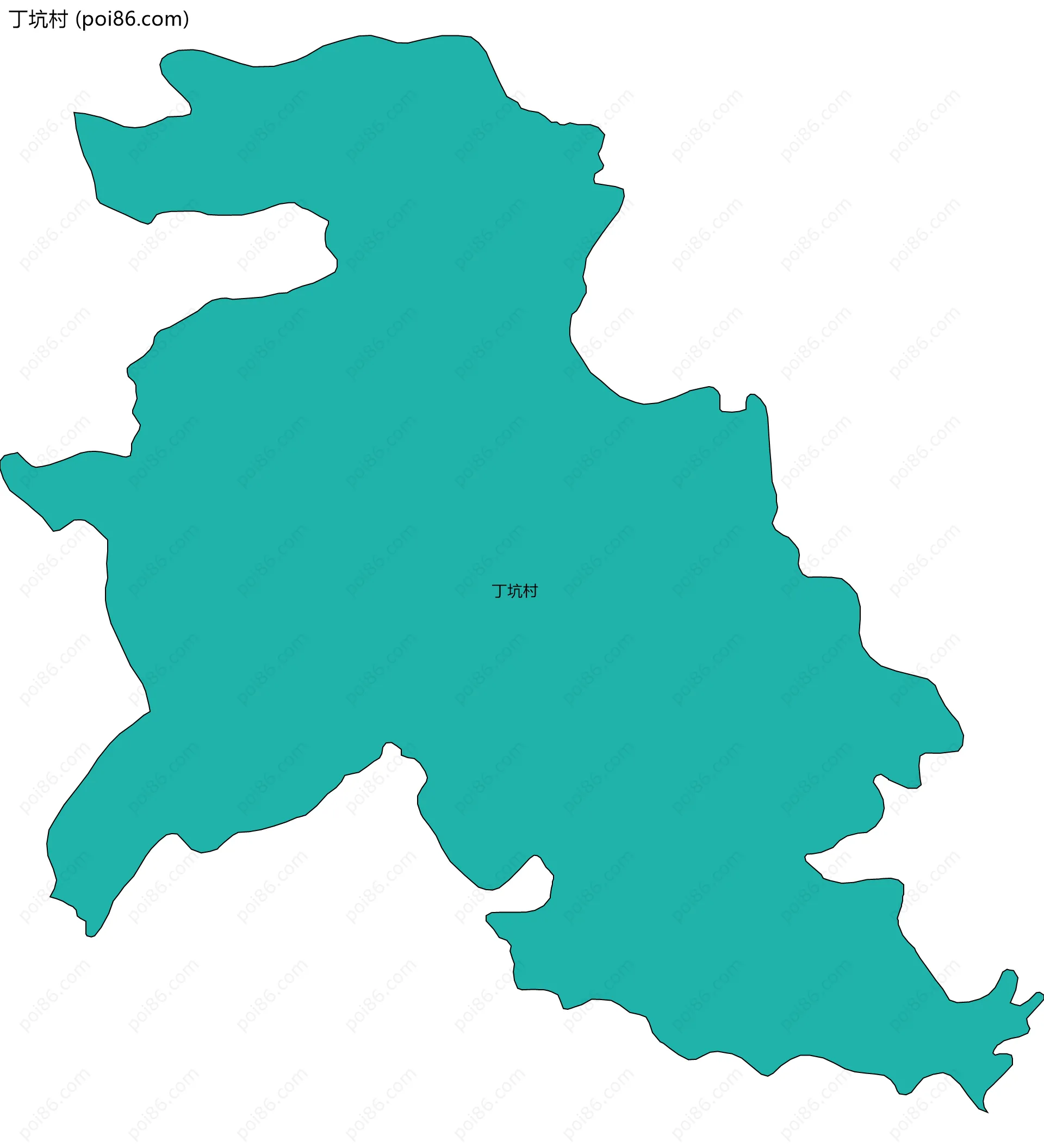 丁坑村边界地图