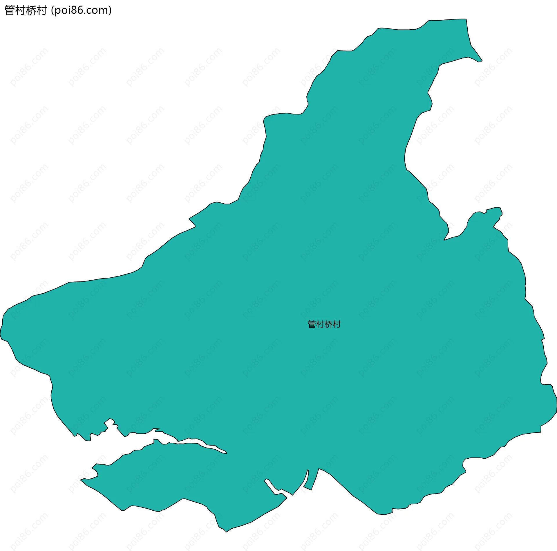 管村桥村边界地图