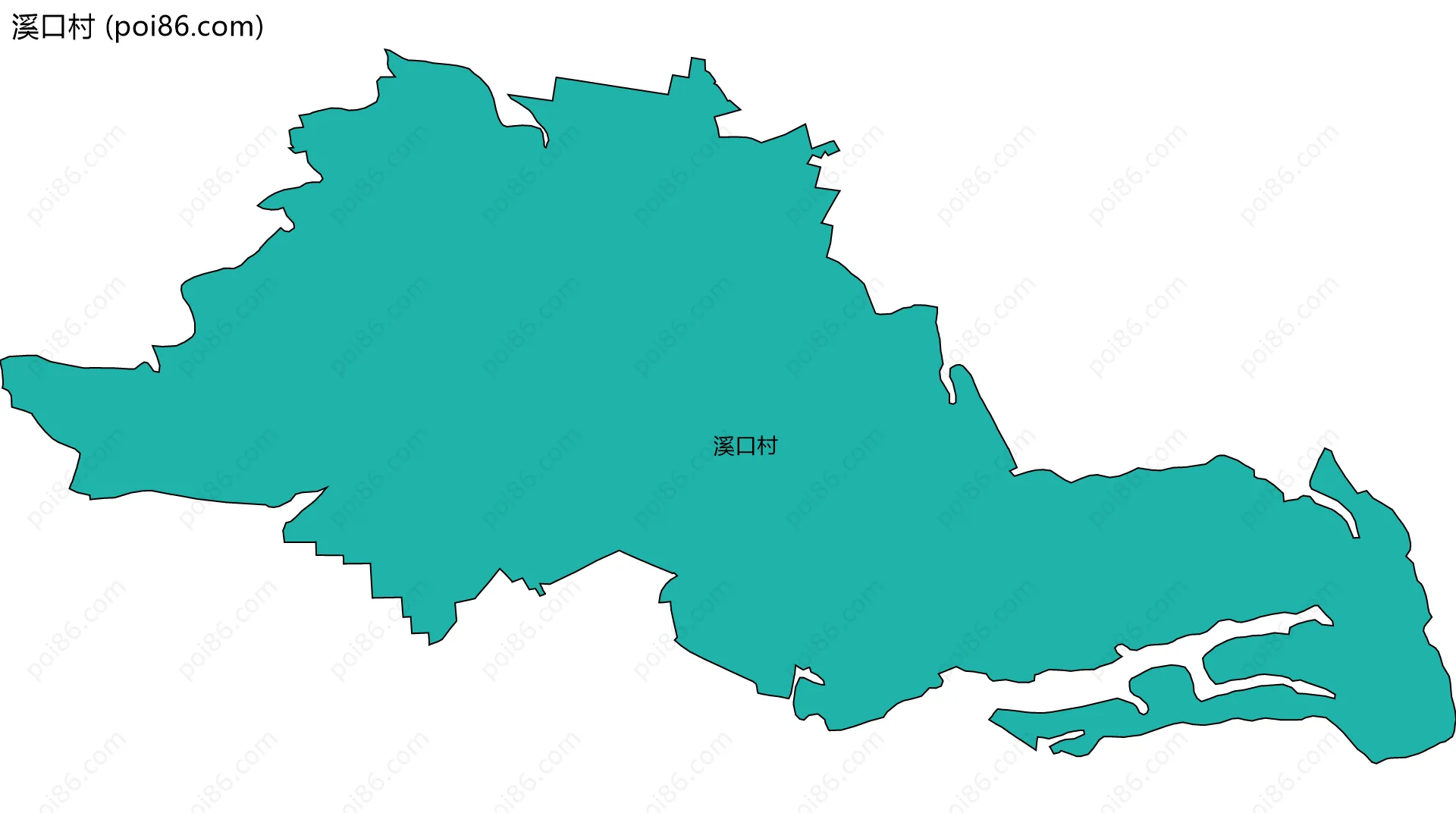 溪口村边界地图