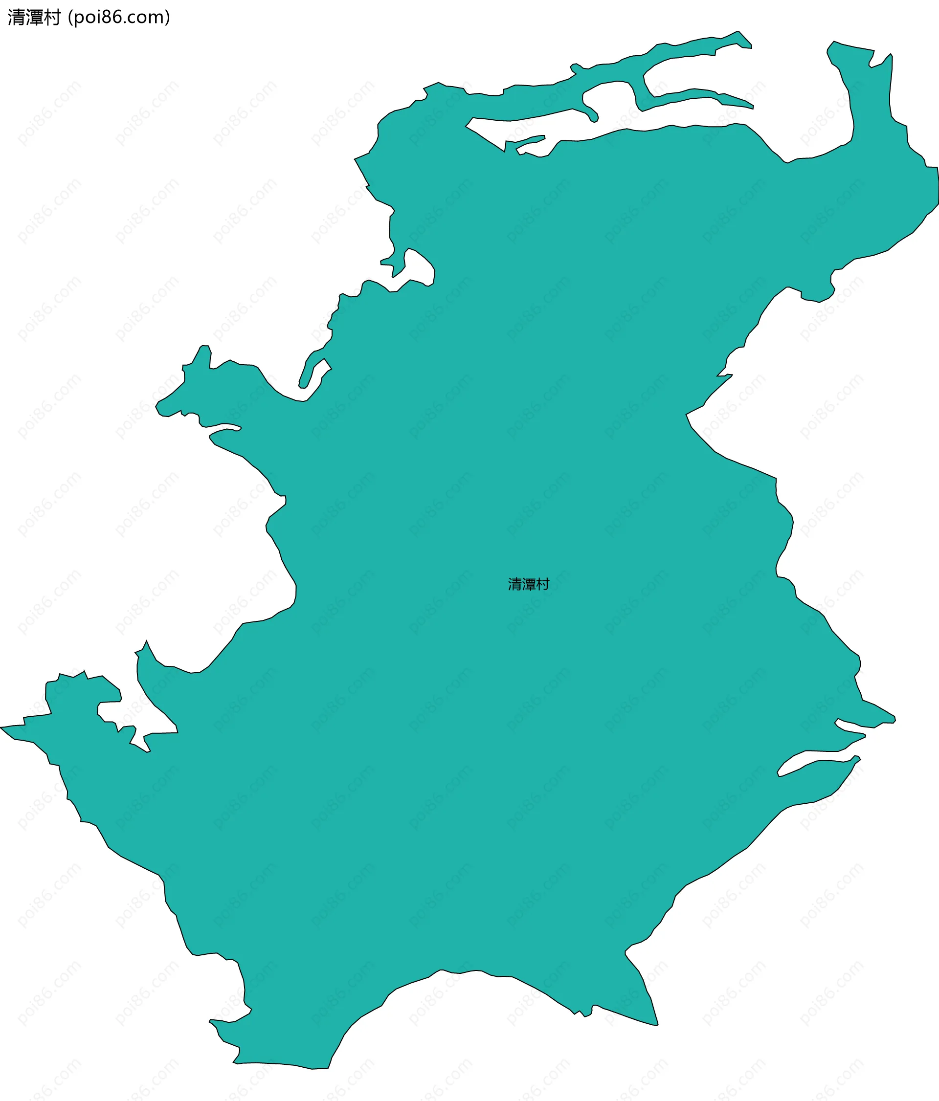 清潭村边界地图