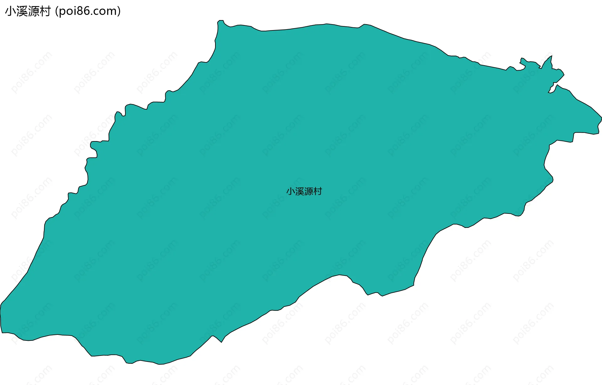 小溪源村边界地图