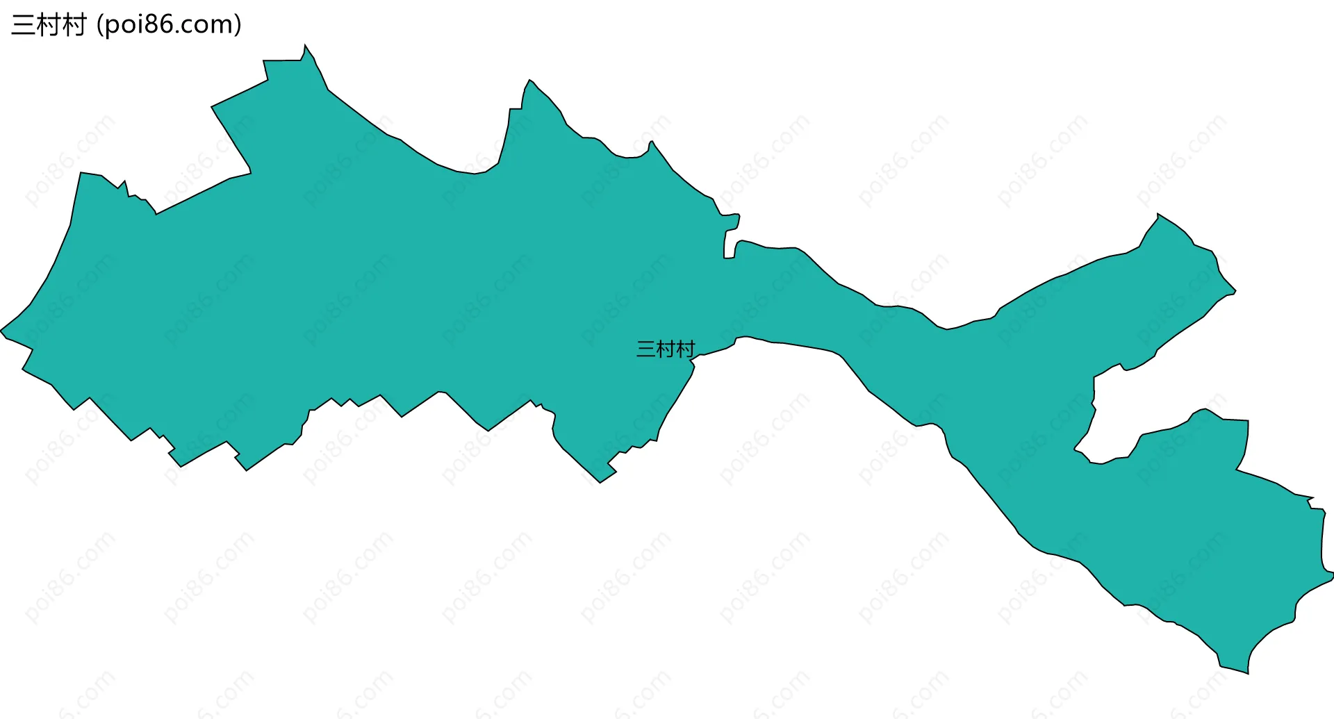 三村村边界地图