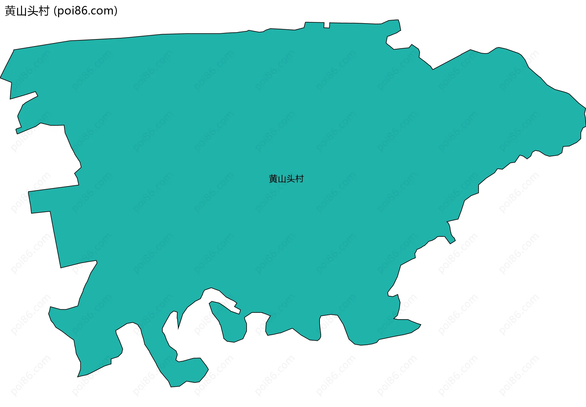 黄山头村边界地图